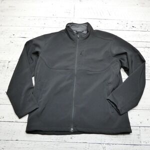 Nike ACG Jacket Mens 2XL Black Gray 2+ Composite Softshell Full Zip Chest Pocket